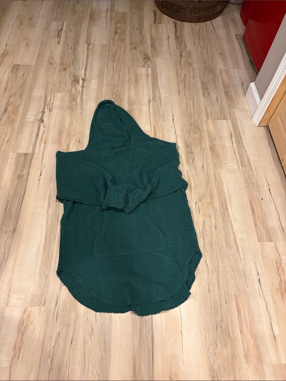 Women's Hooded Pullover Sweatshirt in Forest Green